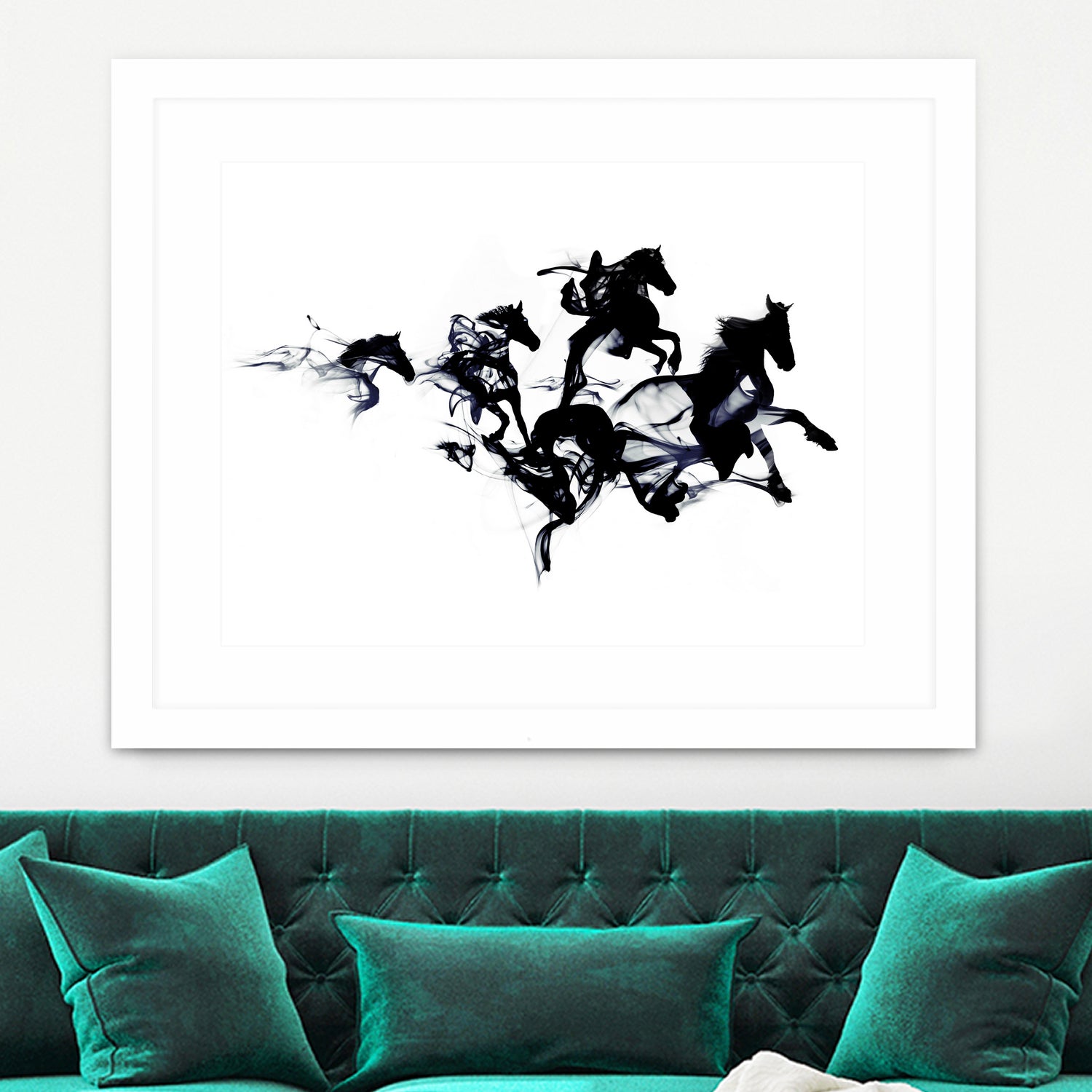 Black horses by Robert Farkas on GIANT ART - black digital drawing