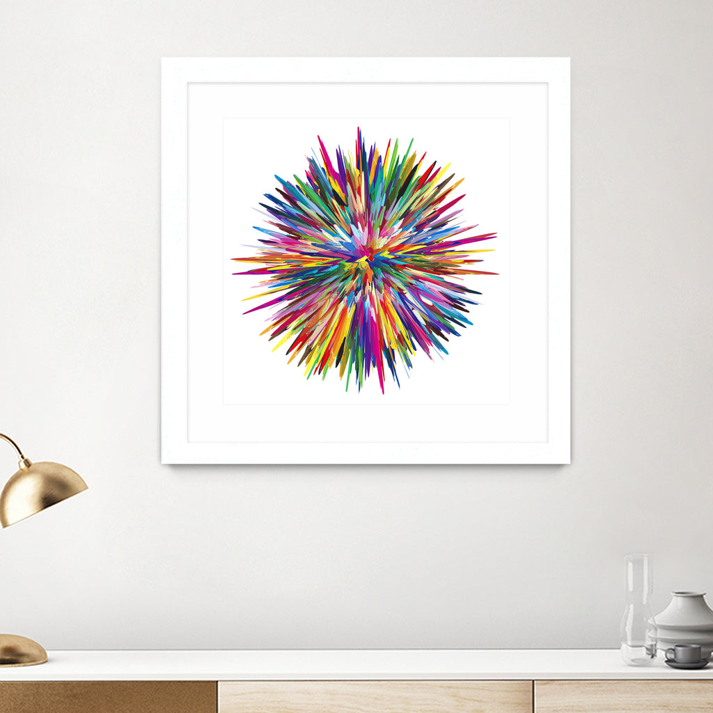 Color Explosion Three by Florian Habermann on GIANT ART - yellow vector illustration