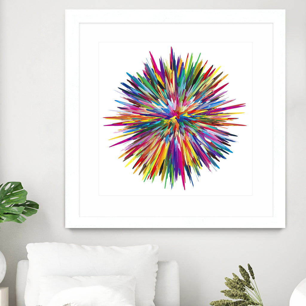 Color Explosion Three by Florian Habermann on GIANT ART - yellow vector illustration