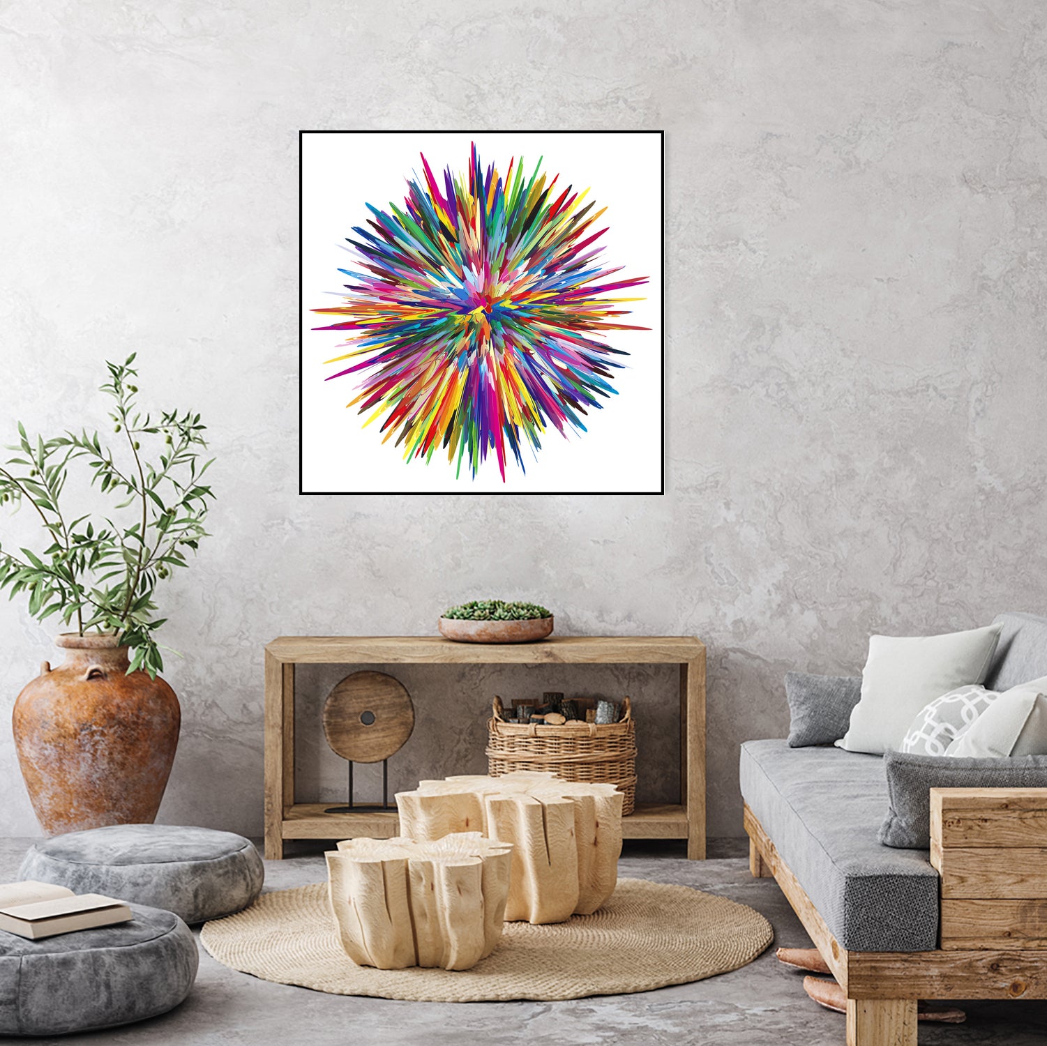 Color Explosion Three by Florian Habermann on GIANT ART - yellow vector illustration