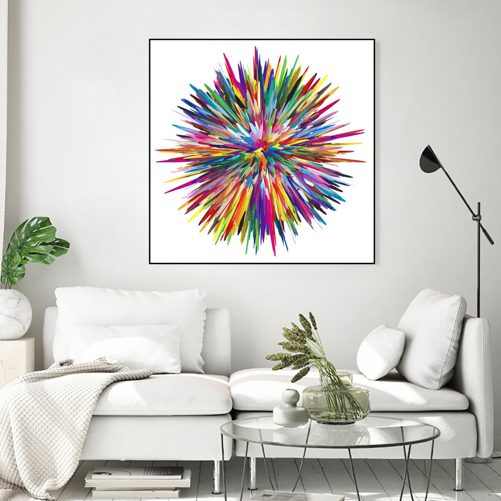 Color Explosion Three by Florian Habermann on GIANT ART - yellow vector illustration