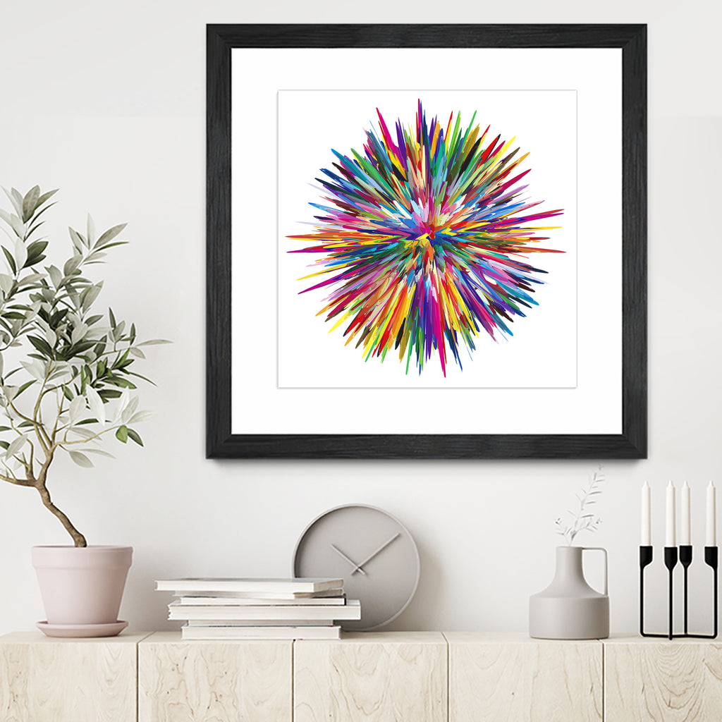 Color Explosion Three by Florian Habermann on GIANT ART - yellow vector illustration