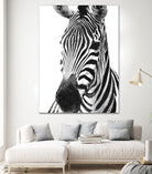 Black and White Zebra by Alessandra Minervini on GIANT ART - black digital painting