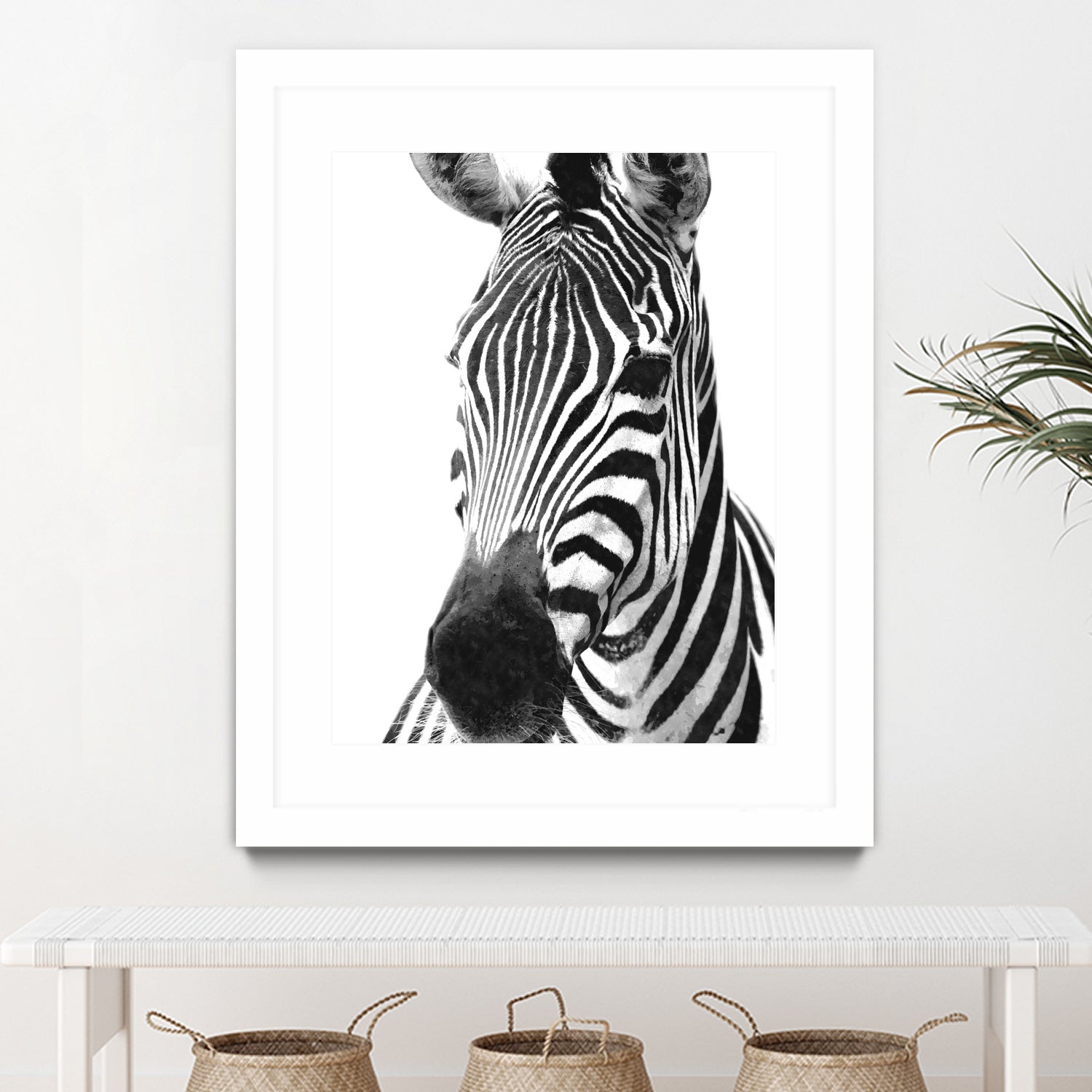 Black and White Zebra by Alessandra Minervini on GIANT ART - black digital painting