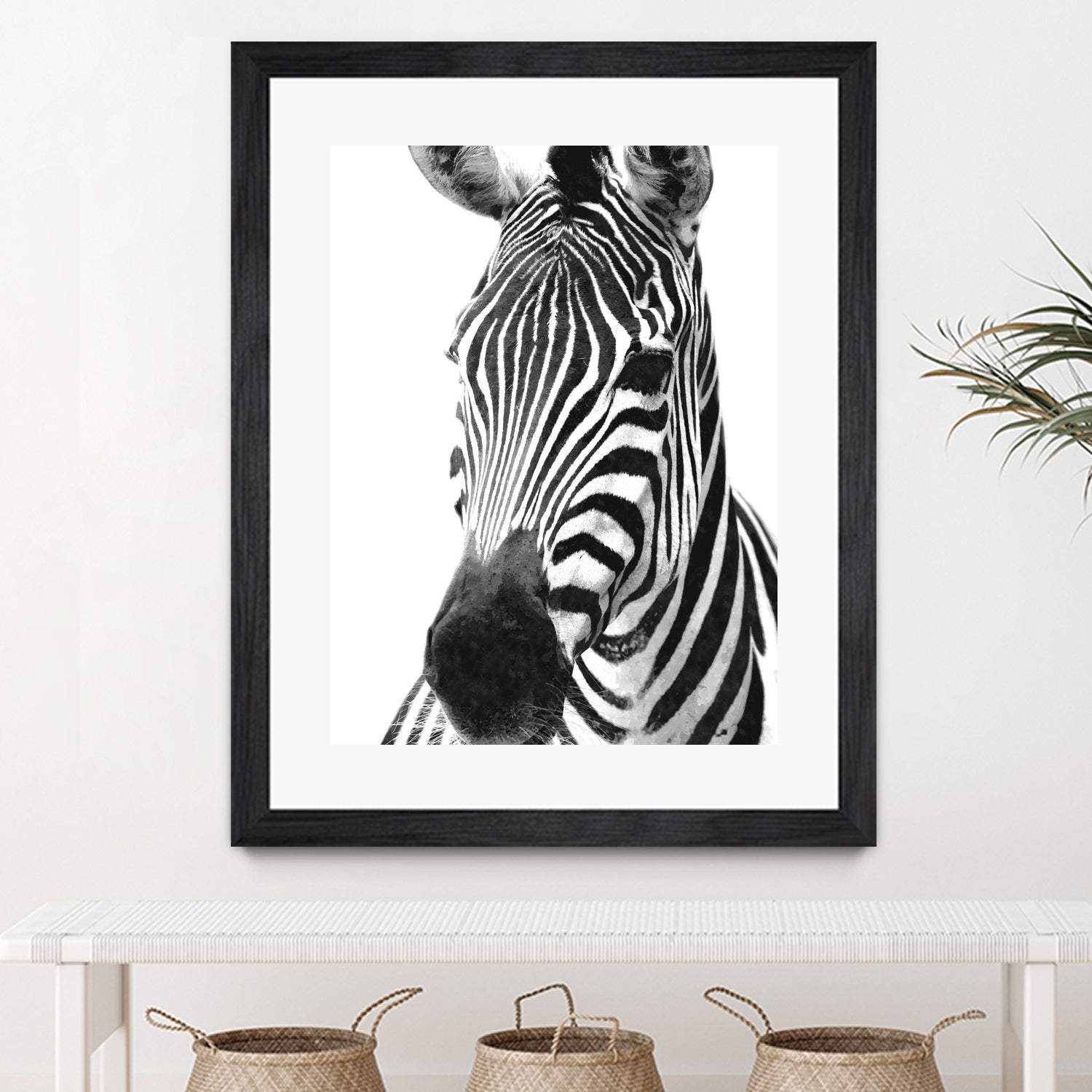 Black and White Zebra by Alessandra Minervini on GIANT ART - black digital painting