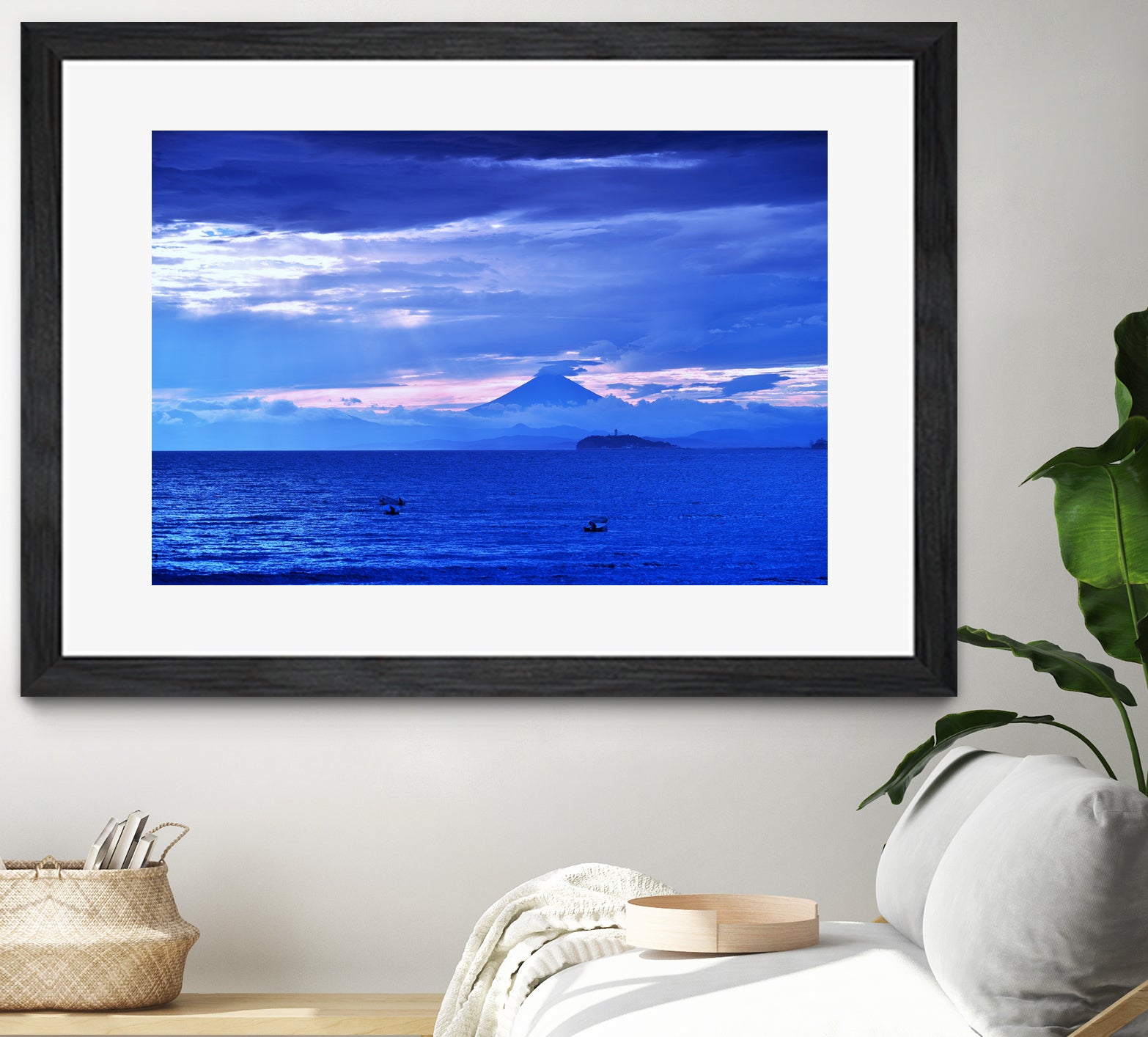 Mystic Series: Mount Fuji-san, Japan by Andreas Bromba on GIANT ART - blue photo illustration