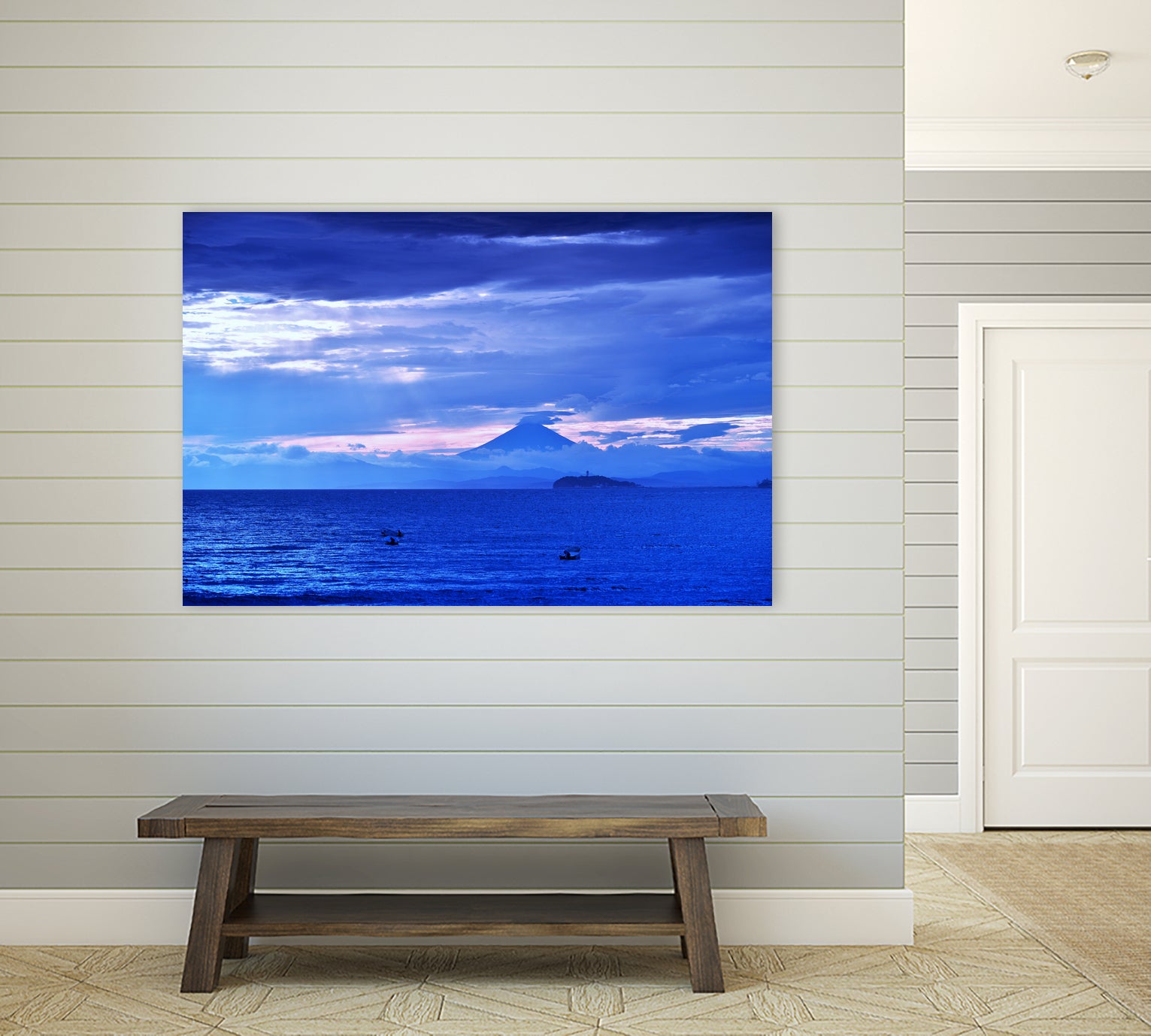 Mystic Series: Mount Fuji-san, Japan by Andreas Bromba on GIANT ART - blue photo illustration