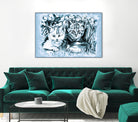 Blue Baby Cats by Gitta Gläser on GIANT ART - blue digital drawing