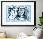 Blue Baby Cats by Gitta Gläser on GIANT ART - blue digital drawing