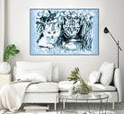 Blue Baby Cats by Gitta Gläser on GIANT ART - blue digital drawing