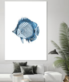 Blue Fish Illustration by Alessandra Minervini on GIANT ART - blue digital painting