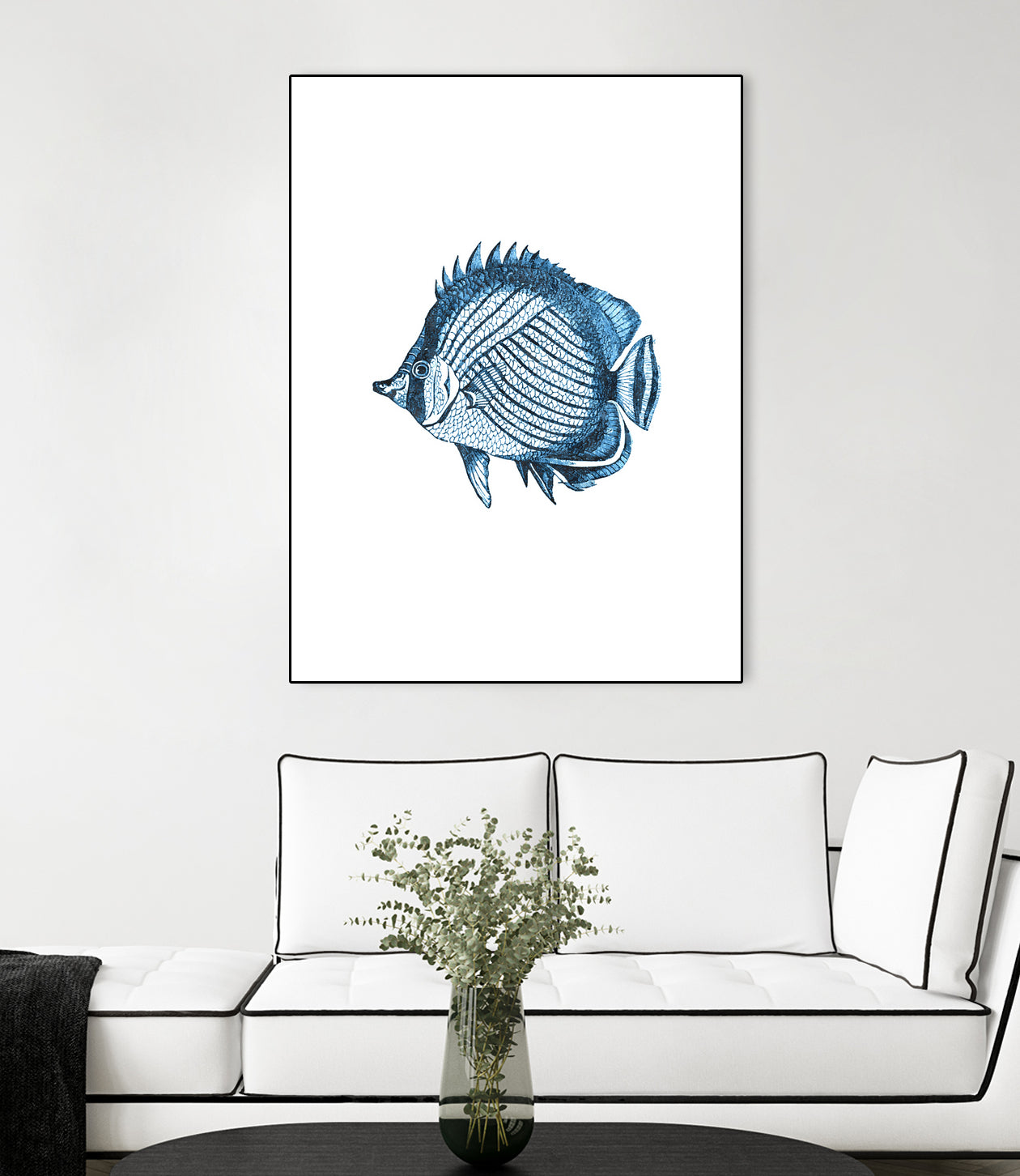 Blue Fish Illustration by Alessandra Minervini on GIANT ART - blue digital painting