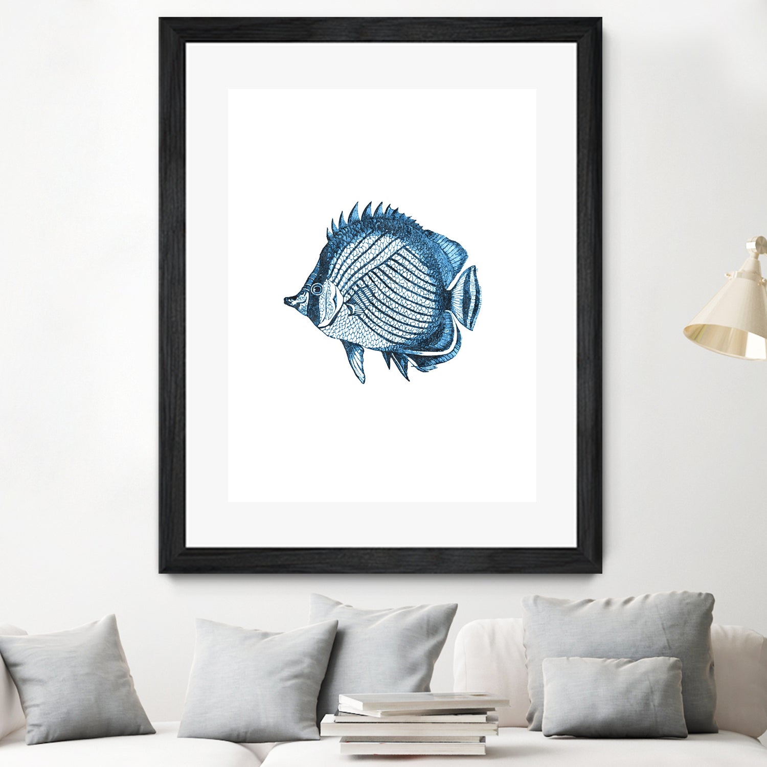 Blue Fish Illustration by Alessandra Minervini on GIANT ART - blue digital painting