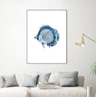 Blue Fish Illustration by Alessandra Minervini on GIANT ART - blue digital painting