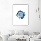 Blue Fish Illustration by Alessandra Minervini on GIANT ART - blue digital painting