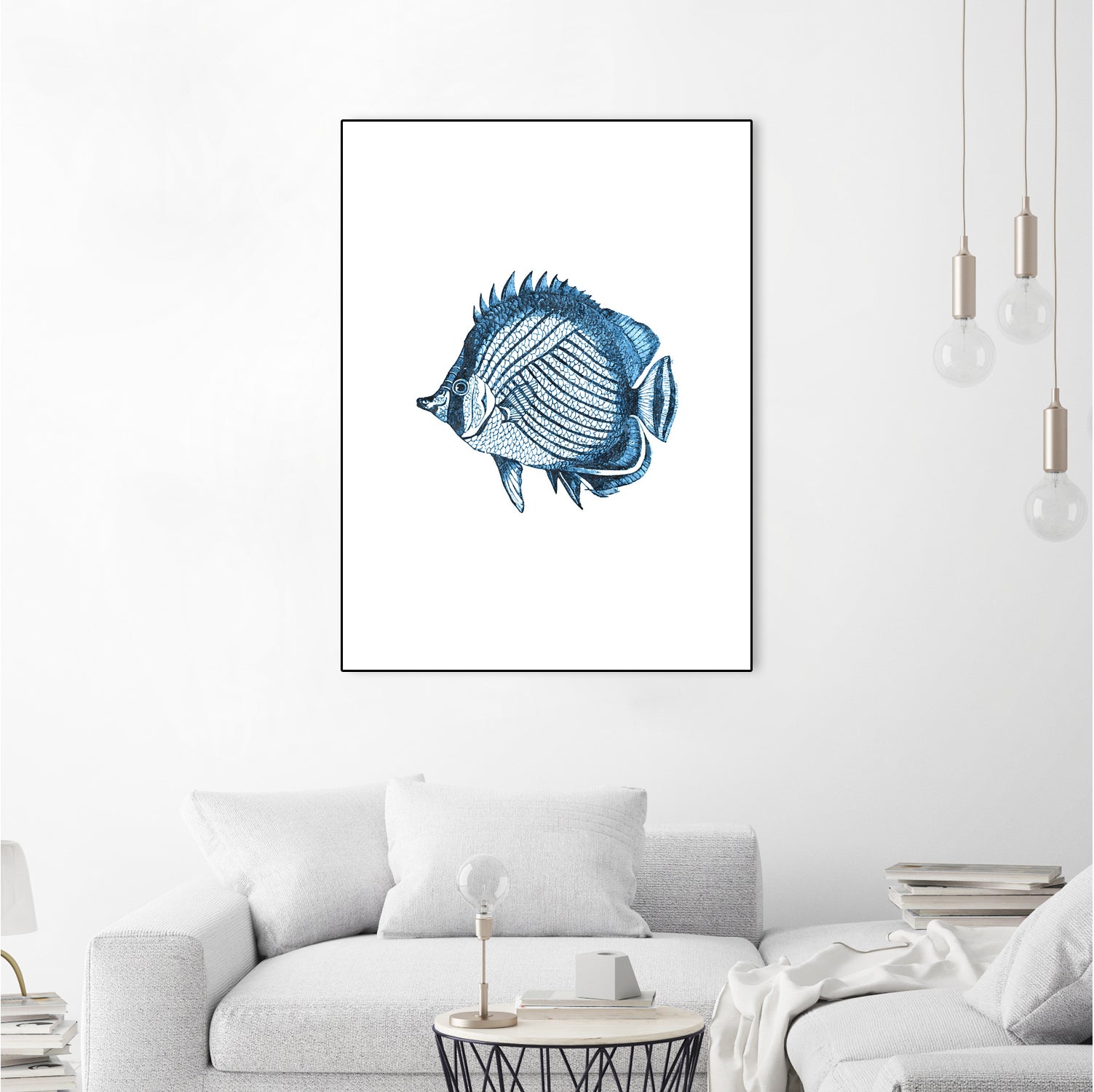 Blue Fish Illustration by Alessandra Minervini on GIANT ART - blue digital painting