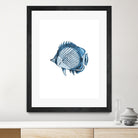 Blue Fish Illustration by Alessandra Minervini on GIANT ART - blue digital painting