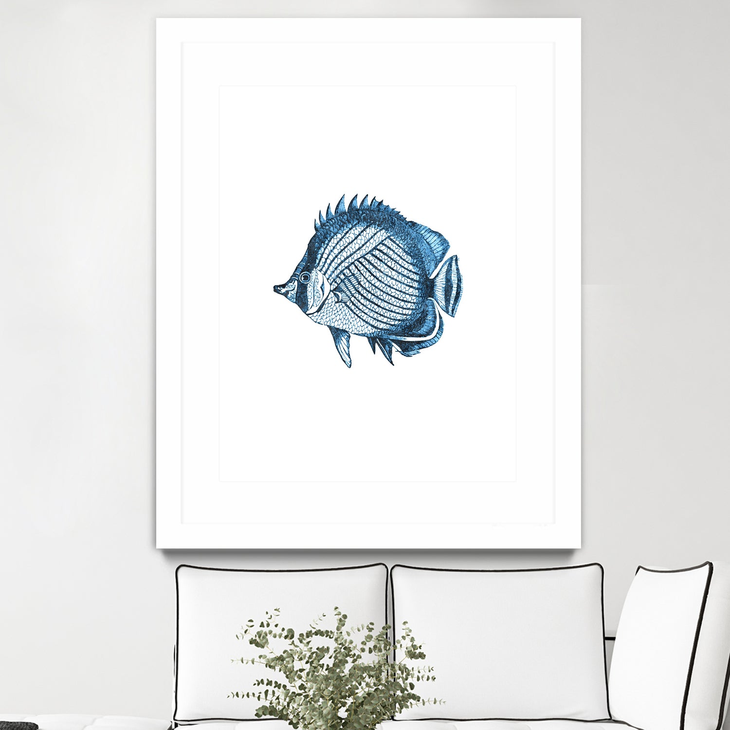 Blue Fish Illustration by Alessandra Minervini on GIANT ART - blue digital painting