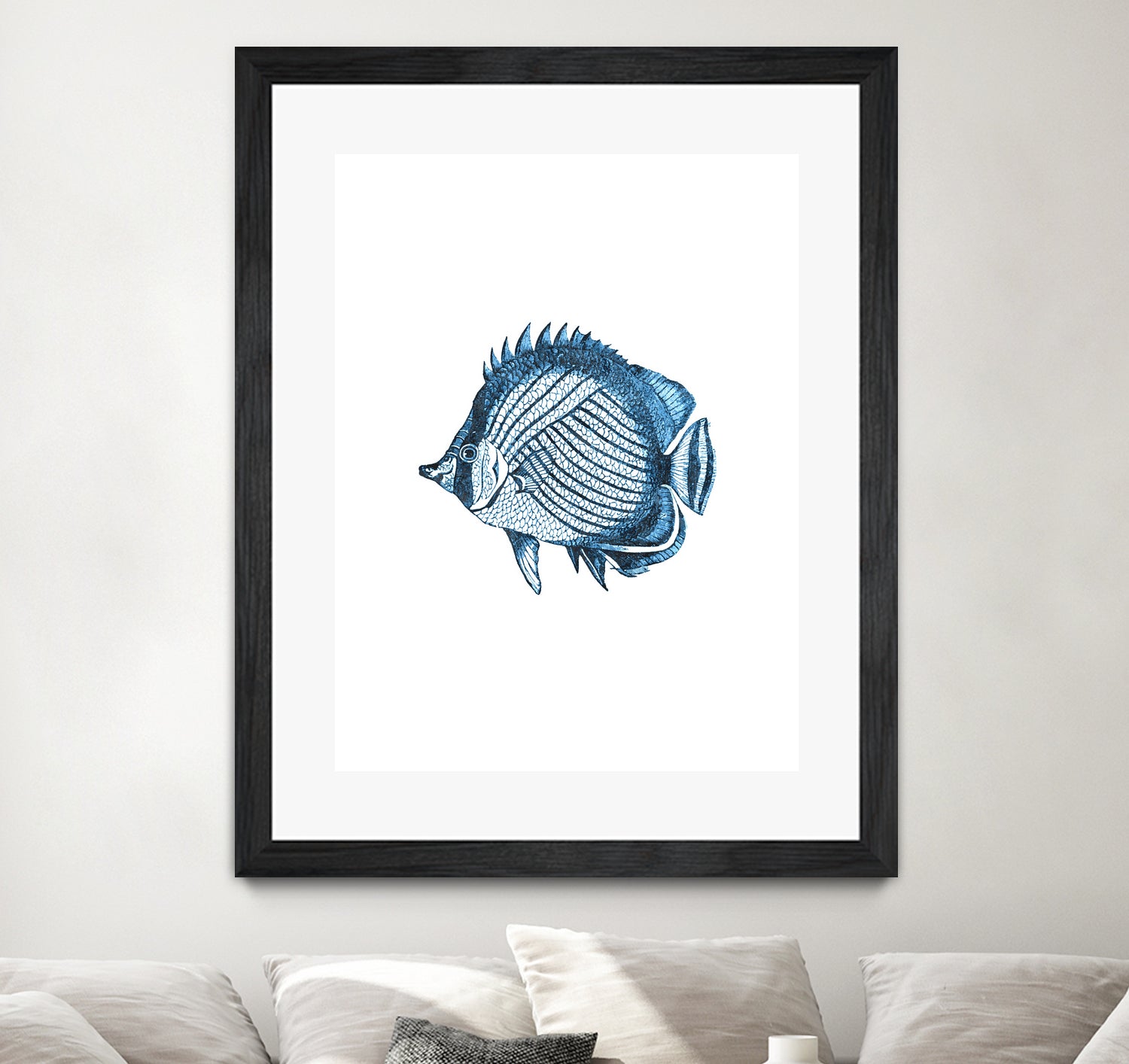 Blue Fish Illustration by Alessandra Minervini on GIANT ART - blue digital painting