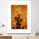 Santa Claus Christmas Gifts Candle Lights by Anna Matveeva on GIANT ART - white photo illustration