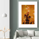 Santa Claus Christmas Gifts Candle Lights by Anna Matveeva on GIANT ART - white photo illustration