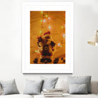 Santa Claus Christmas Gifts Candle Lights by Anna Matveeva on GIANT ART - white photo illustration