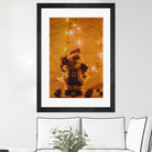 Santa Claus Christmas Gifts Candle Lights by Anna Matveeva on GIANT ART - white photo illustration