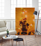 Santa Claus Christmas Gifts Candle Lights by Anna Matveeva on GIANT ART - white photo illustration