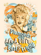 Diamonds Are A Girl's Best Friend by Gitta Gläser on GIANT ART - yellow typography