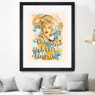 Diamonds Are A Girl's Best Friend by Gitta Gläser on GIANT ART - yellow typography