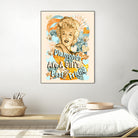 Diamonds Are A Girl's Best Friend by Gitta Gläser on GIANT ART - yellow typography