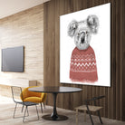 Winter koala (red) by Solti Balázs on GIANT ART - white digital drawing