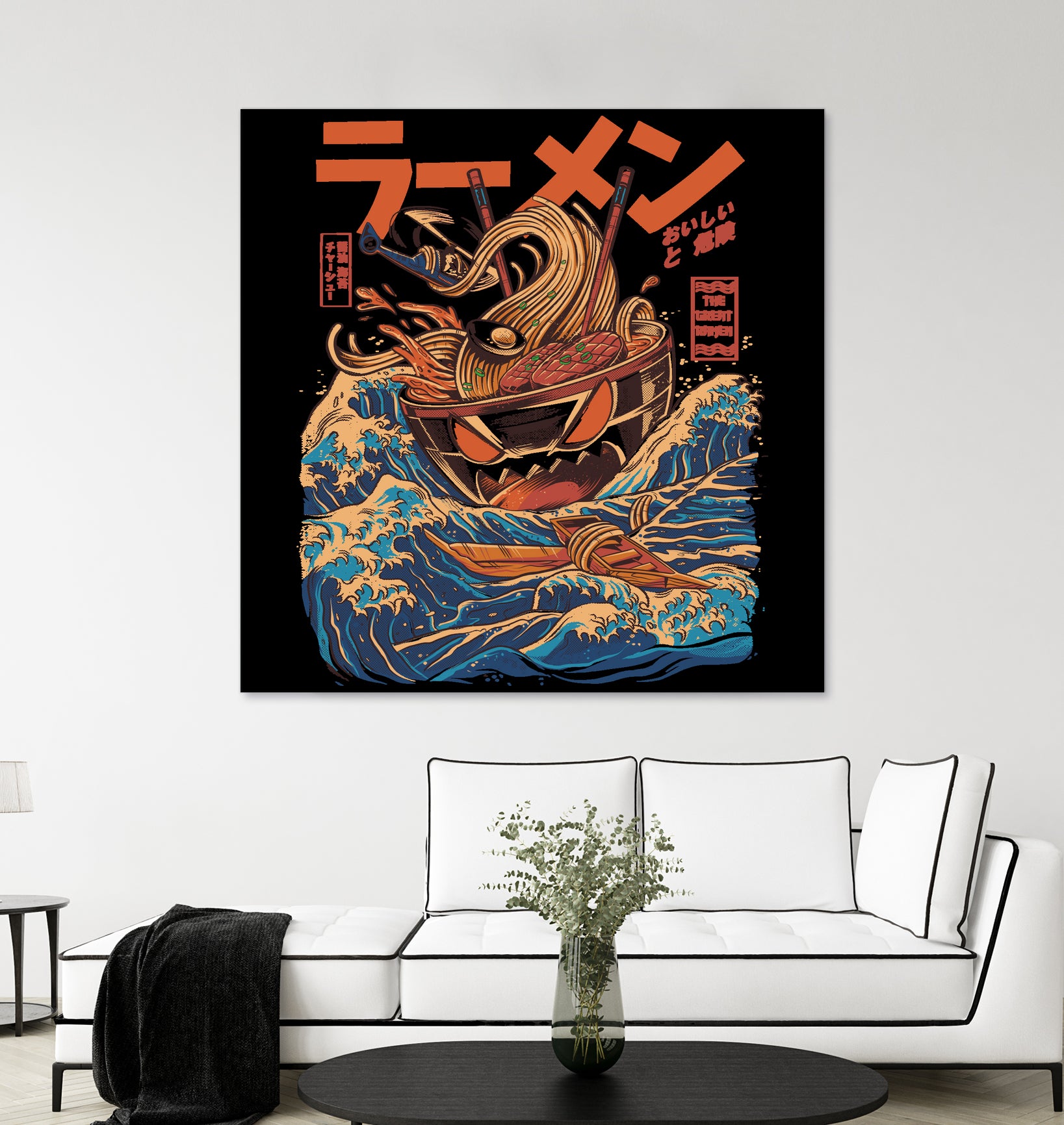 Great Ramen off Kanagawa by Ilustrata design on GIANT ART - white digital drawing