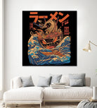 Great Ramen off Kanagawa by Ilustrata design on GIANT ART - white digital drawing