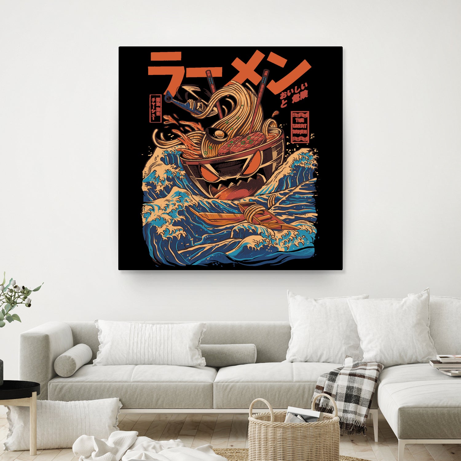 Great Ramen off Kanagawa by Ilustrata design on GIANT ART - white digital drawing