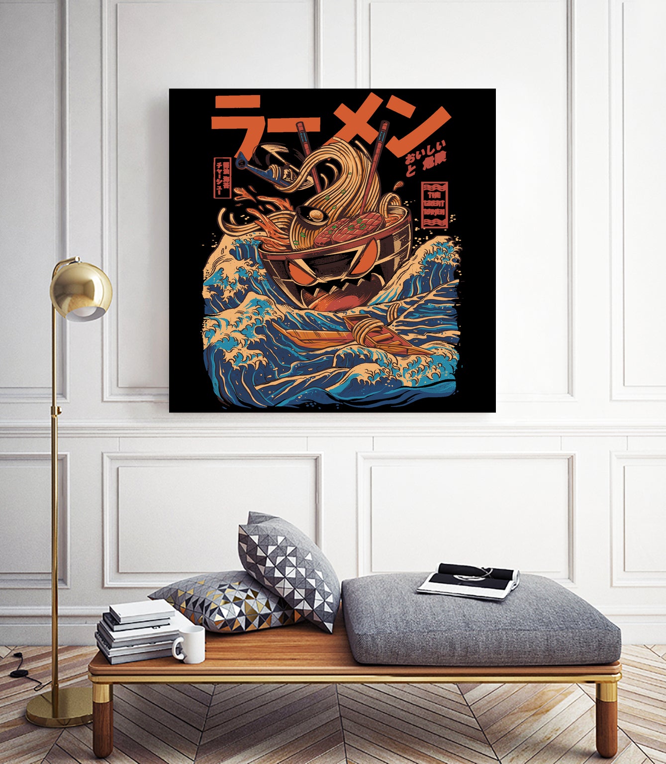 Great Ramen off Kanagawa by Ilustrata design on GIANT ART - white digital drawing