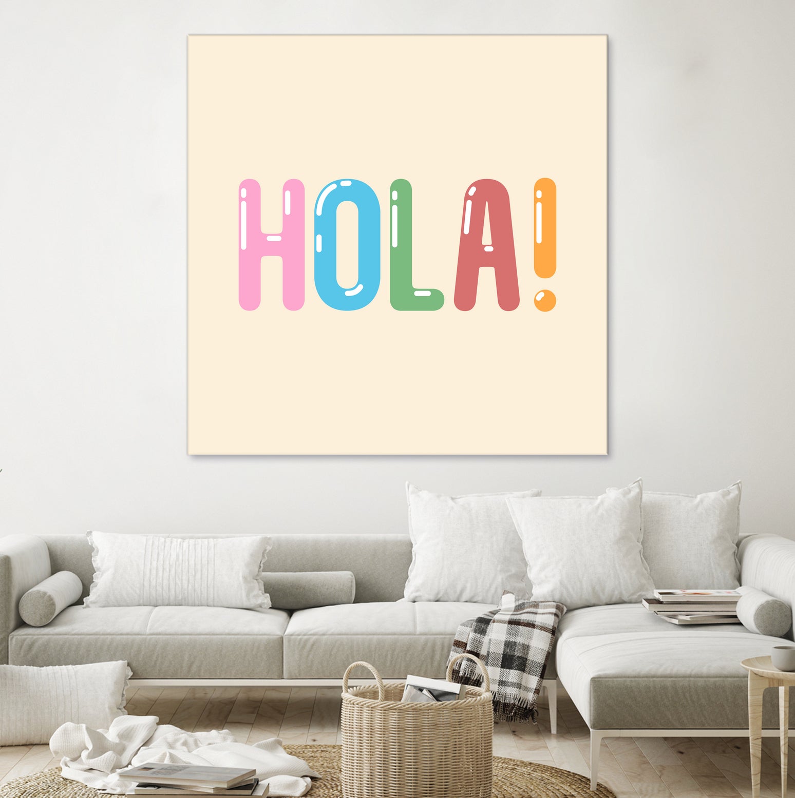 Hola! by Francisco Moreno on GIANT ART - yellow typography