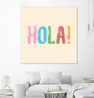 Hola! by Francisco Moreno on GIANT ART - yellow typography