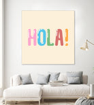 Hola! by Francisco Moreno on GIANT ART - yellow typography