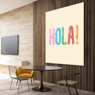 Hola! by Francisco Moreno on GIANT ART - yellow typography