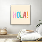 Hola! by Francisco Moreno on GIANT ART - yellow typography