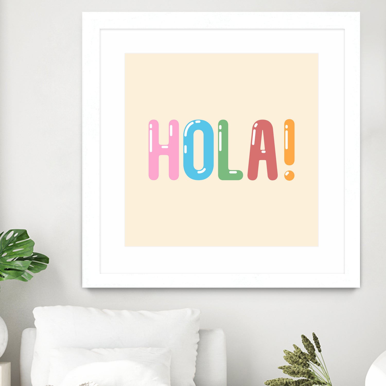 Hola! by Francisco Moreno on GIANT ART - yellow typography