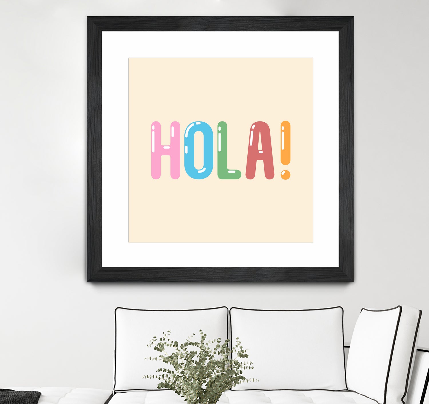 Hola! by Francisco Moreno on GIANT ART - yellow typography