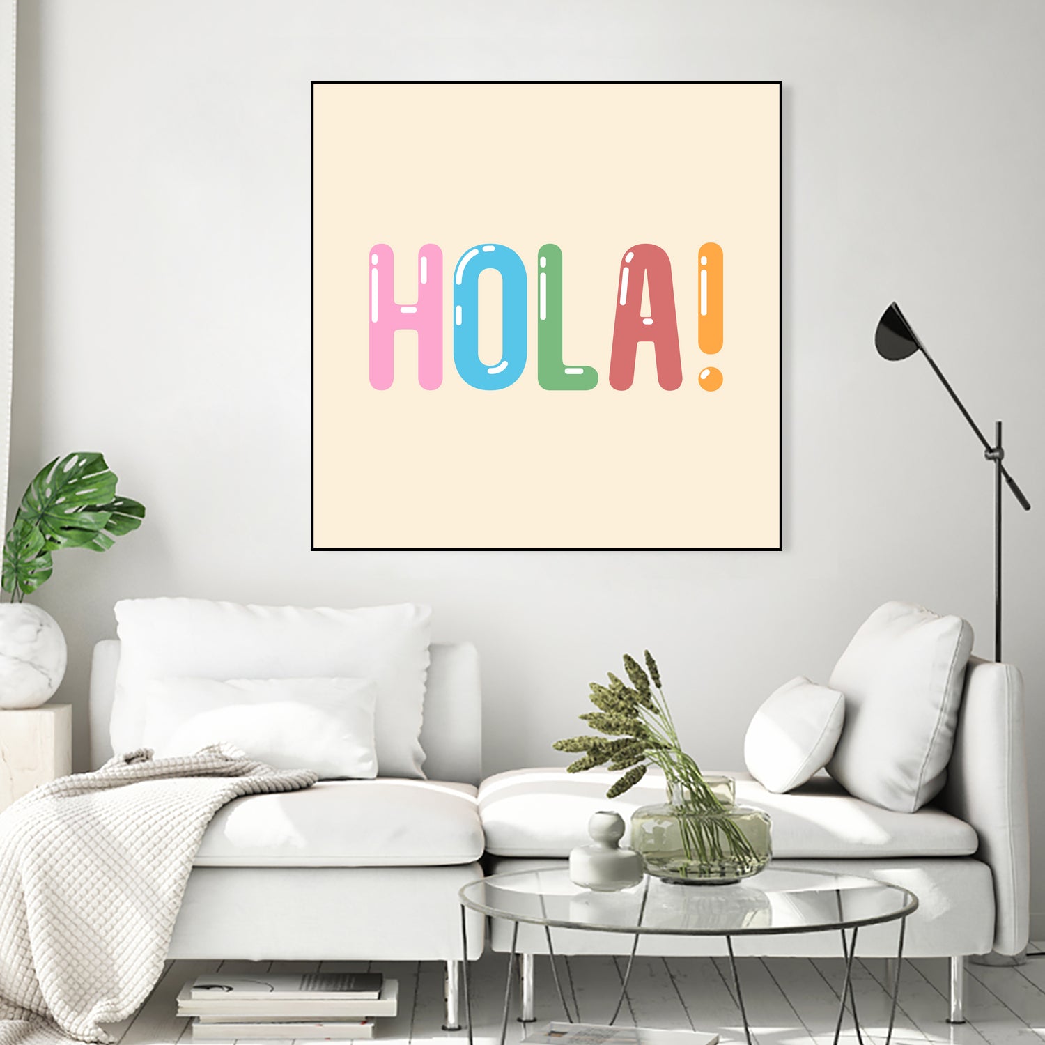 Hola! by Francisco Moreno on GIANT ART - yellow typography