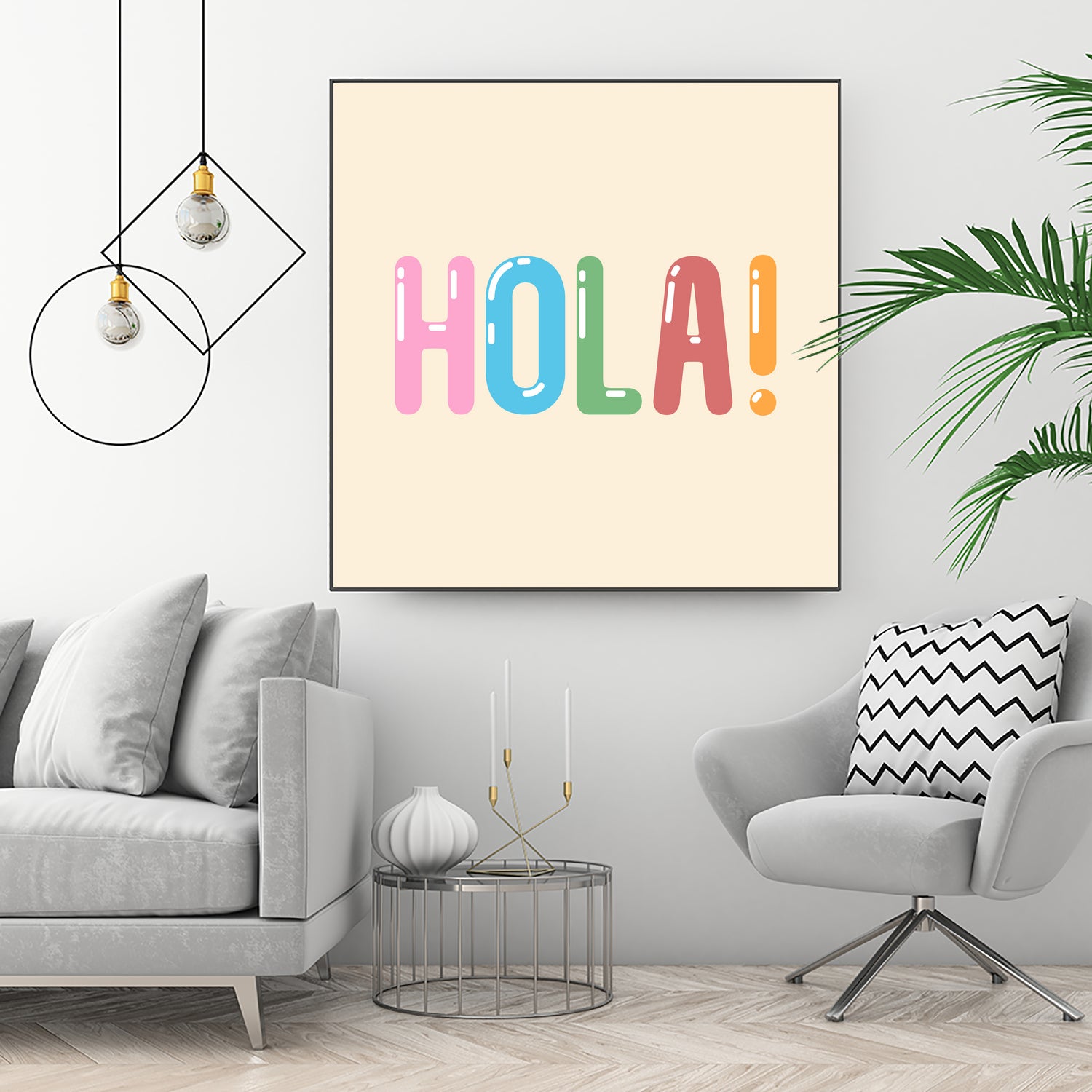 Hola! by Francisco Moreno on GIANT ART - yellow typography