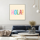 Hola! by Francisco Moreno on GIANT ART - yellow typography