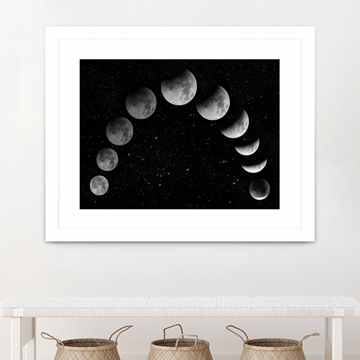 Moon eclipse / Moon phases by Ieva Šileikaitė on GIANT ART - black photo illustration