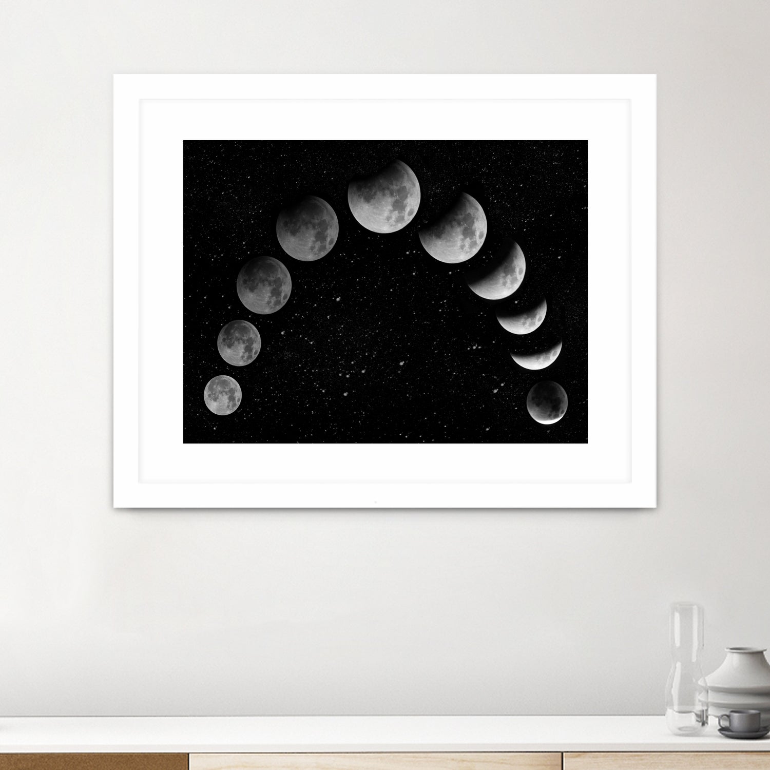 Moon eclipse / Moon phases by Ieva Šileikaitė on GIANT ART - black photo illustration