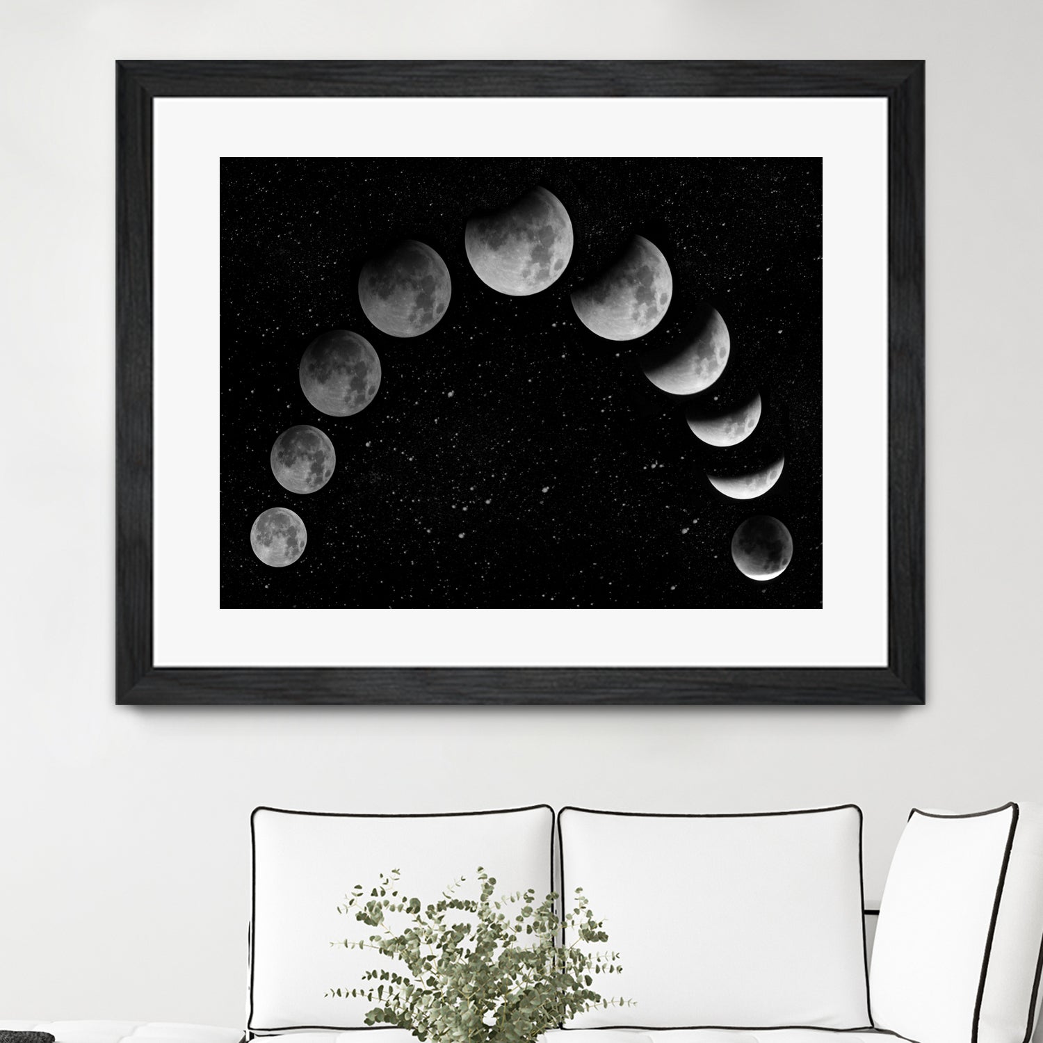 Moon eclipse / Moon phases by Ieva Šileikaitė on GIANT ART - black photo illustration