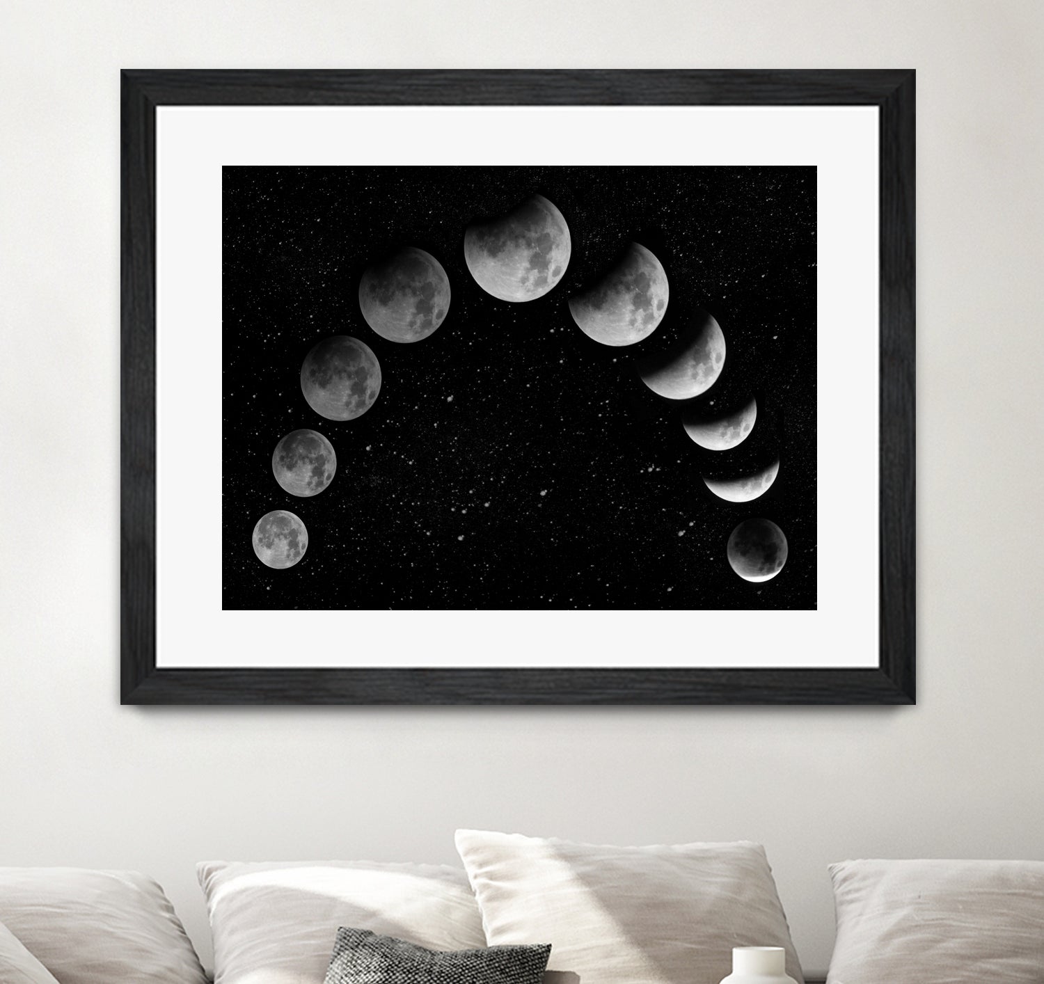 Moon eclipse / Moon phases by Ieva Šileikaitė on GIANT ART - black photo illustration